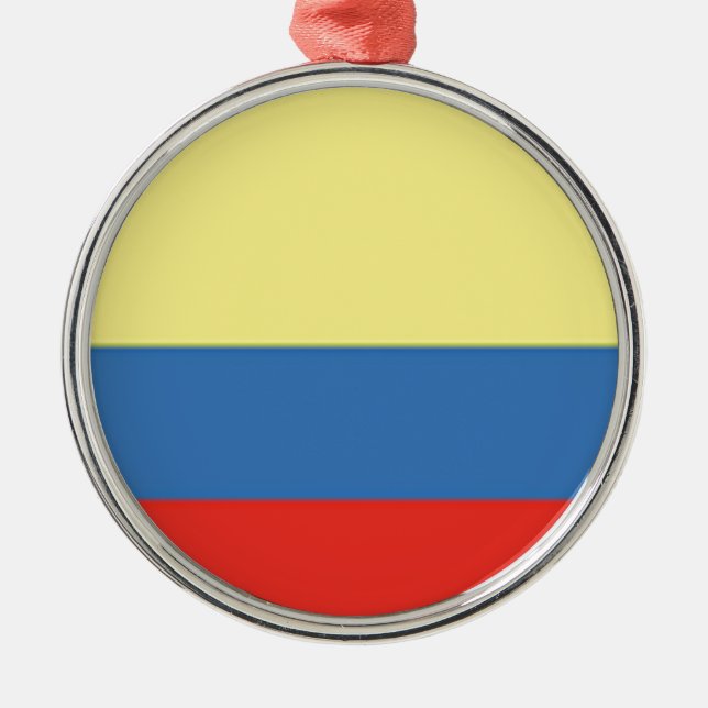 Colombia Flag Metal Ornament (Front)