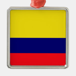 Colombia flag metal tree decoration