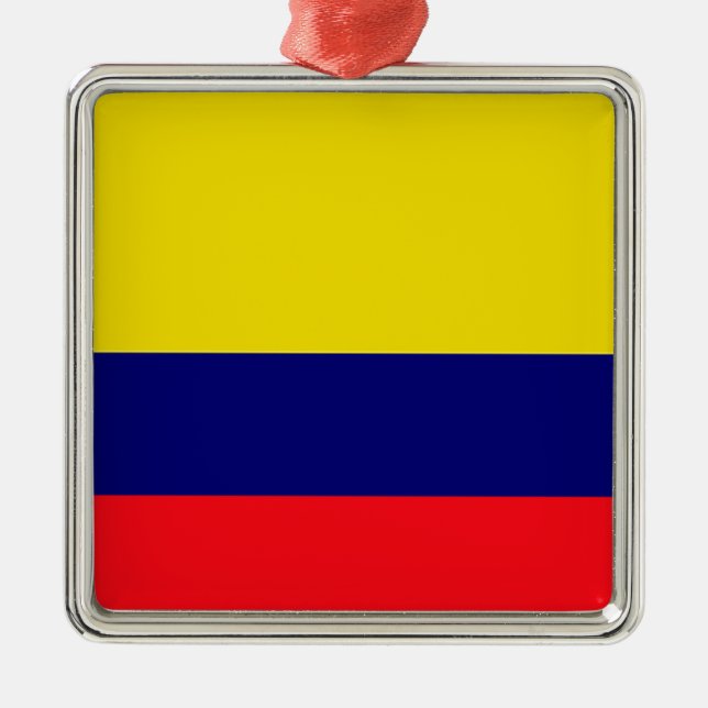 Colombia flag metal tree decoration (Front)