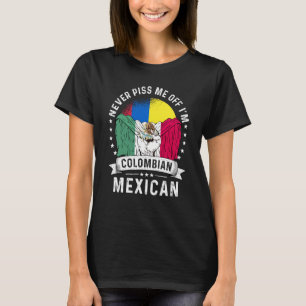 Colombia Flag Mexico Grown Humour Citizen Pride T-Shirt