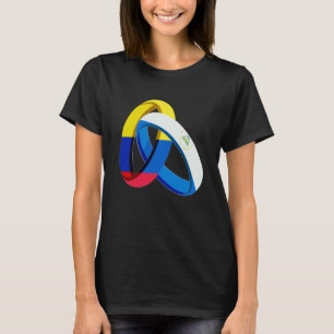 Colombia Flag Nicaragua Grown Ring Marriage Weddin T-Shirt