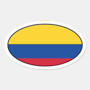 Colombia Flag Oval Sticker