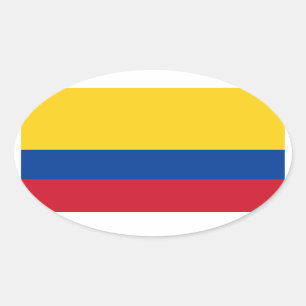 Colombia Flag Oval Sticker