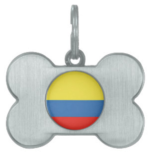Colombia Flag Pet ID Tag
