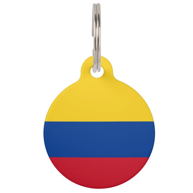 Colombia flag pet tag (Front)