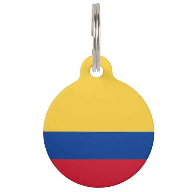 Colombia flag pet tag (Front)