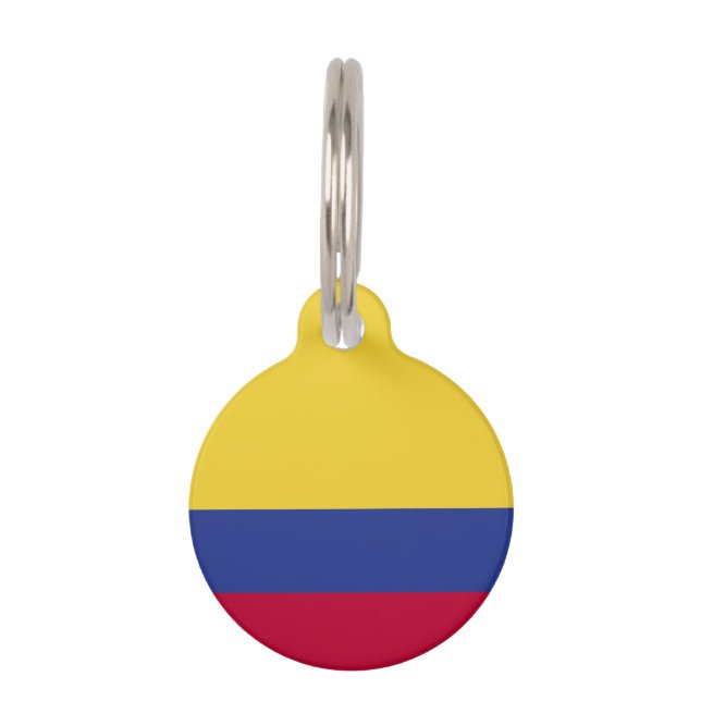 Colombia Flag Pet Tag (Back)