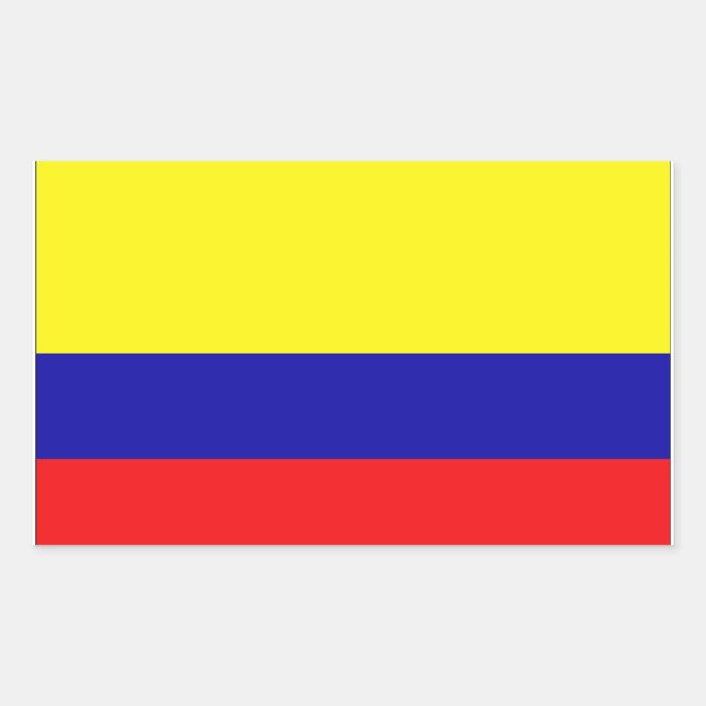 Colombia Flag Rectangular Sticker (Front)