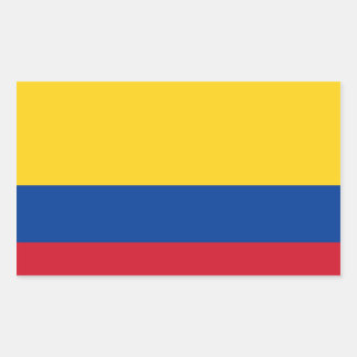 Colombia flag rectangular sticker