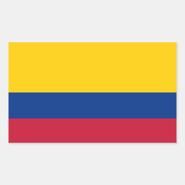 Colombia Flag Rectangular Sticker (Front)