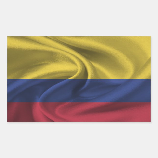 Colombia Flag Rectangular Sticker (Front)