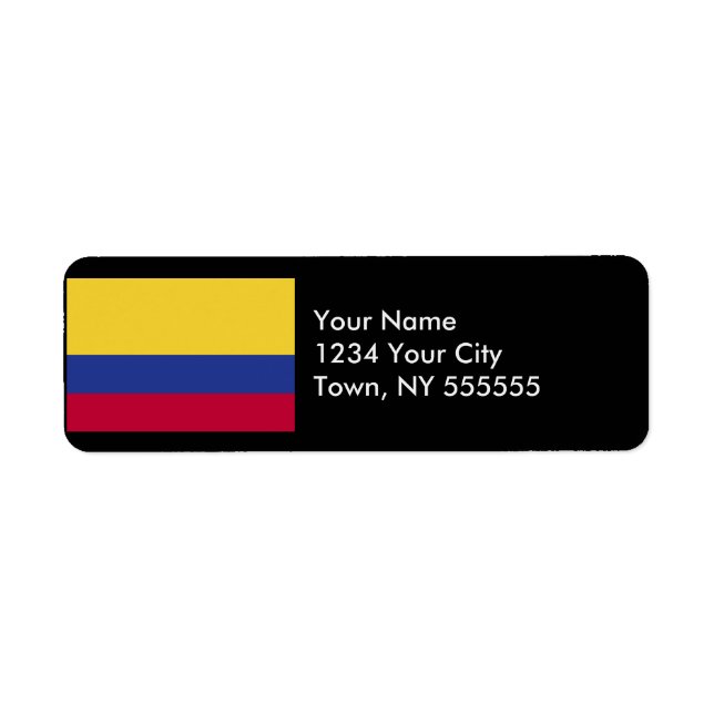Colombia Flag Return Address Label (Front)