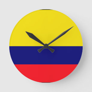 Colombia flag round clock
