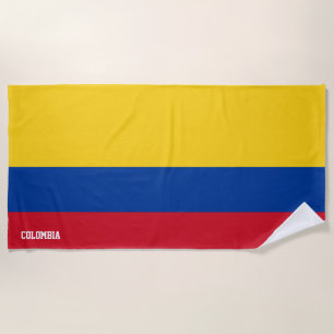 Colombia Flag Splendid Patriotic Beach Towel