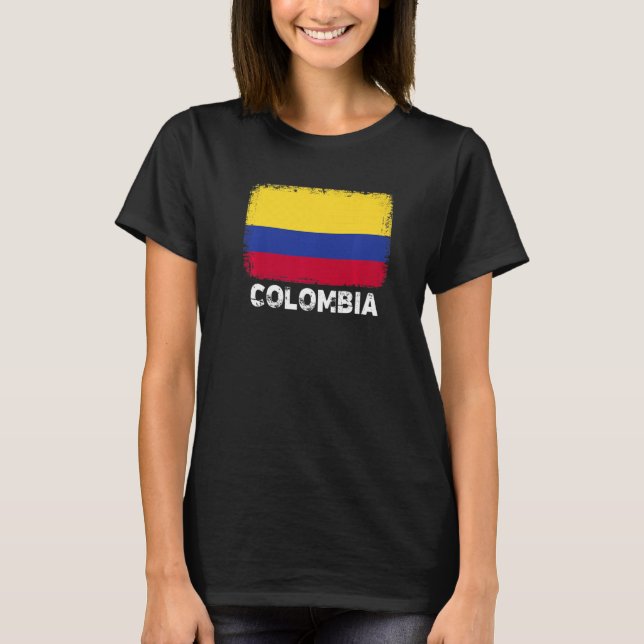 Colombia Flag  Support Colombian People Women Men T-Shirt (Front)