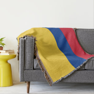 Colombia flag throw blanket
