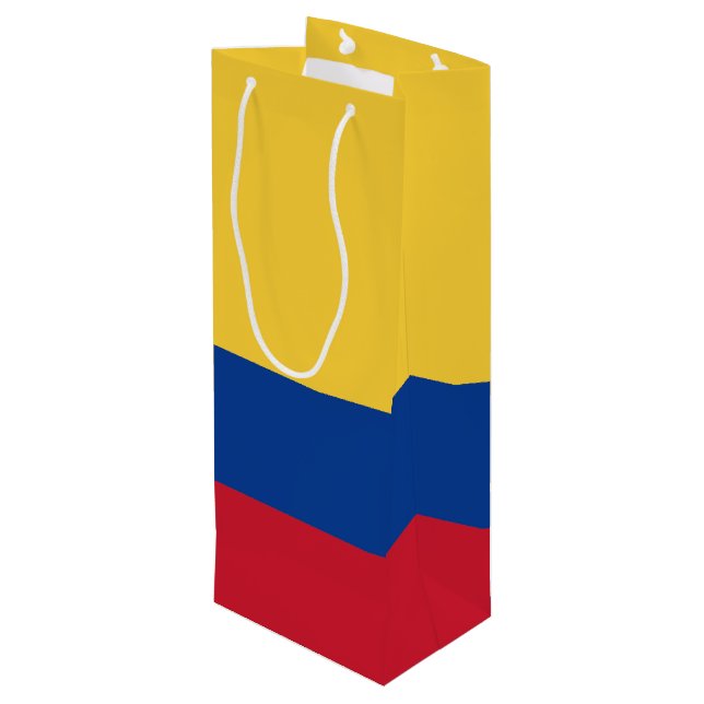 Colombia flag wine gift bag (Back Angled)