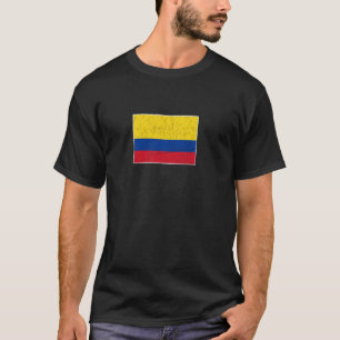 Colombia Flag With Vintage Colombian National Colo T-Shirt