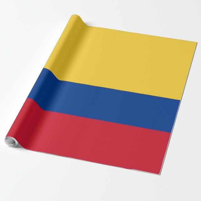 Colombia flag wrapping paper (Unrolled)