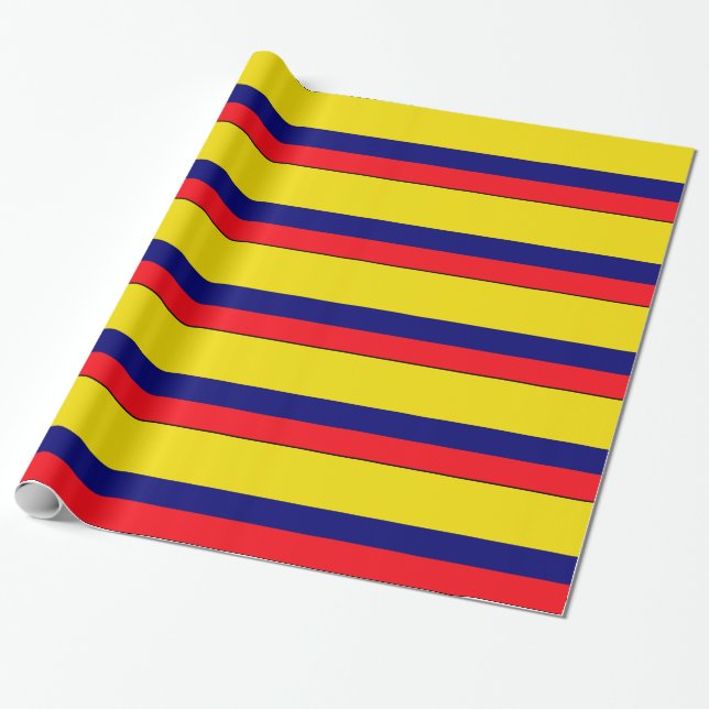 Colombia flag wrapping paper (Unrolled)