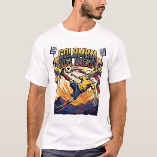 Colombia Goal Energy Skeleton Striker Nations Crea T-Shirt