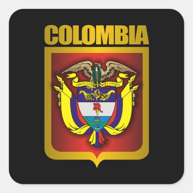 "Colombia Gold" Square Sticker (Front)