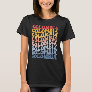 Colombia Groovy Retro Colombian T-Shirt