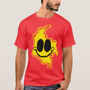 Colombia Happy toon Map Face with smile T-Shirt