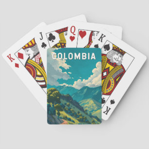Colombia Illustration Travel Art Vintage Playing Cards