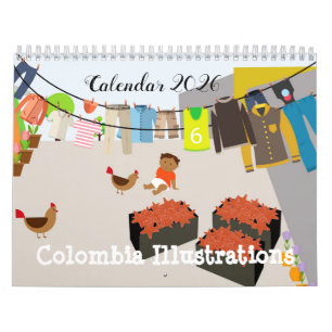 Colombia Illustrations Calendar