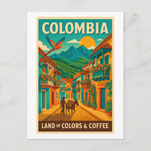 Colombia – Land of Colours & Coffee Postcard