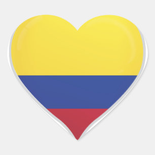 Colombia love flag pride heart sticker