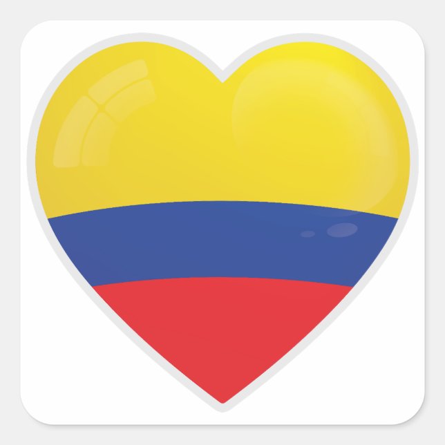Colombia Love Icon Square Sticker (Front)