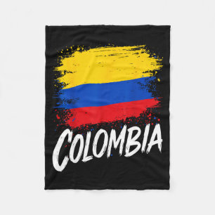 Colombia Lover Colombian Flag  Fleece Blanket