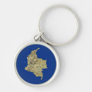 Colombia Map Keychain