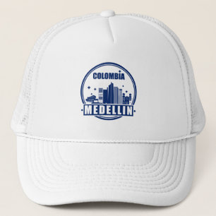 Colombia Medellin Cityscape Skyline Trucker Hat