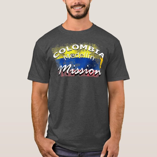 Colombia Medellin Mormon LDS Mission Missionary T-Shirt (Front)