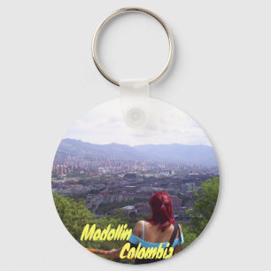 Colombia, Medellin view Key Ring