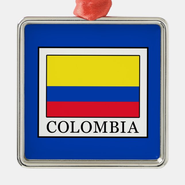 Colombia Metal Ornament (Front)