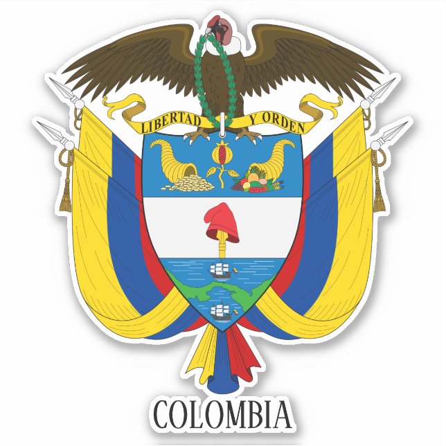 Colombia National Coat Of Arms Patriotic (Front)