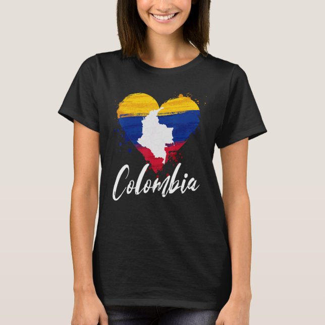 Colombia National Flag Nationality Colombian Men W T-Shirt (Front)