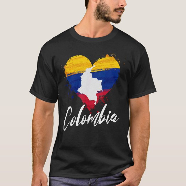 Colombia National Flag Nationality Colombian Men W T-Shirt (Front)