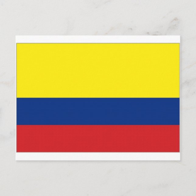 Colombia National Flag Postcard (Front)