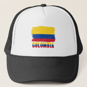 Colombia National Flag Travel Trucker Hat