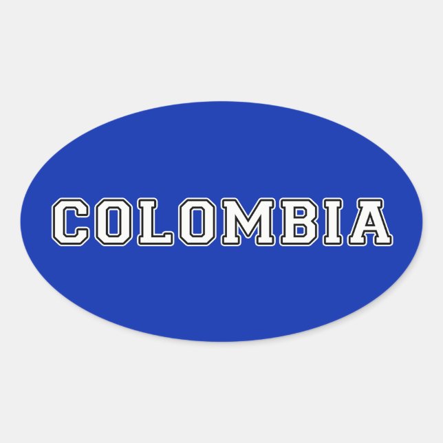 Colombia Oval Sticker (Front)