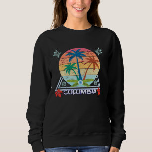 Colombia Palms Sea Turtle Beach Sun Bogota Souveni Sweatshirt