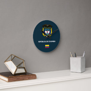 Colombia passport phone case round clock