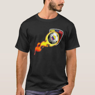Colombia Pelota en Llamas Soccer Futbol T-Shirt