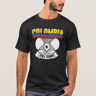 Colombia Ping Pong  Colombian Table Tennis Support T-Shirt