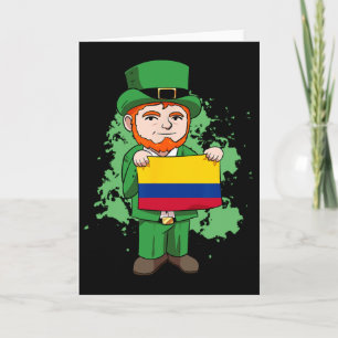 Colombia Proud Colombian Flag St. Patricks Day Lep Card